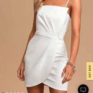 Drinks On Me White Sleeveless Pleated Bodycon Dress